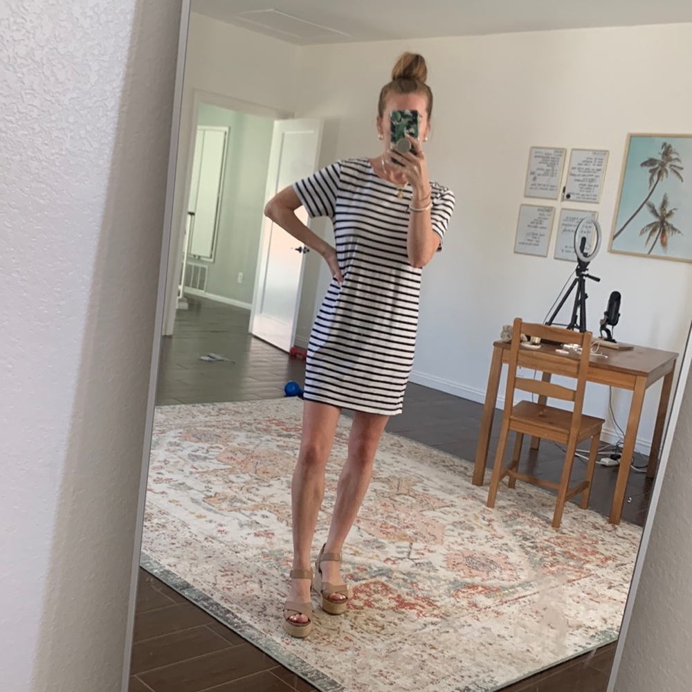 Stripe shift dress